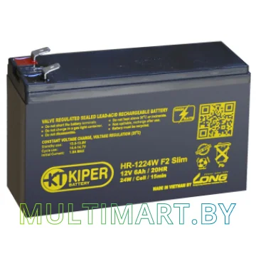 Аккумулятор для ИБП Kiper HR-1224W F2 Slim (12В/6 А·ч)